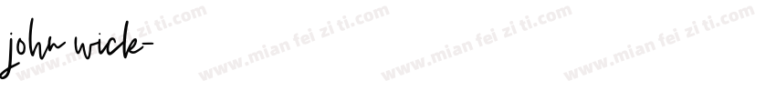 john wick字体转换